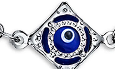 Bling Jewelry Turkish Evil Eye Link Bracelet In Navy