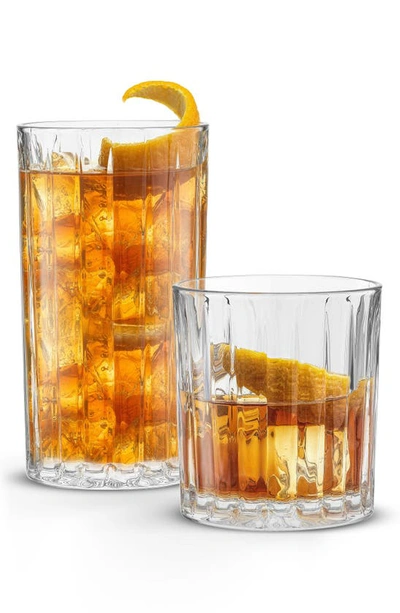 Joyjolt Alina 8-piece Highball & Rocks Glasses In Clear