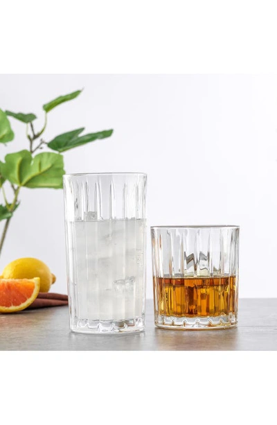 Joyjolt Alina 8-piece Highball & Rocks Glasses In Clear