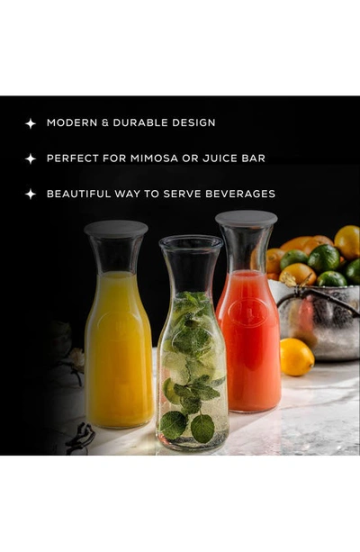 Joyjolt Hali Set Of 4 Glass Carafe In Clear