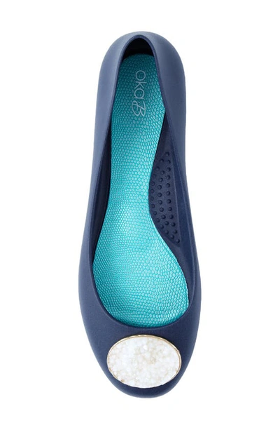 Okabashi Izzie Matte Ballet Flat In Sapphire