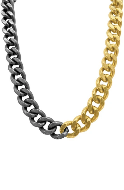 Shop Adornia Fine Two-tone Curb Chain Necklace In Multi