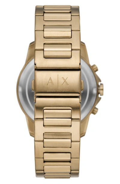 Shop Ax Armani Exchange Chronograph Bracelet Watch, 44mm In Brown