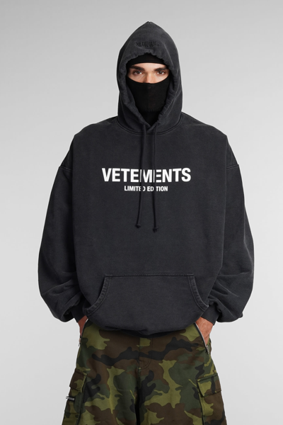 Shop Vetements Sweatshirt In Black Cotton