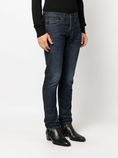 Shop Tom Ford Skinny-leg Mid-rise Jeans In Blue