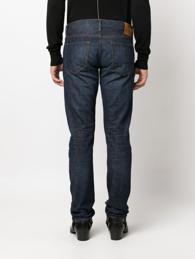 Shop Tom Ford Skinny-leg Mid-rise Jeans In Blue