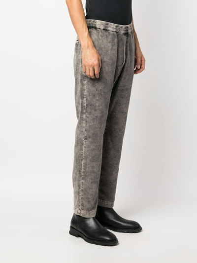 Shop Barena Venezia Corduroy Cotton Trousers In Grey