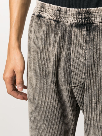 Shop Barena Venezia Corduroy Cotton Trousers In Grey
