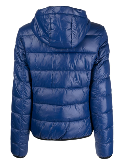 Shop Hugo Zip-up Padded Puffer Jacket In Blue