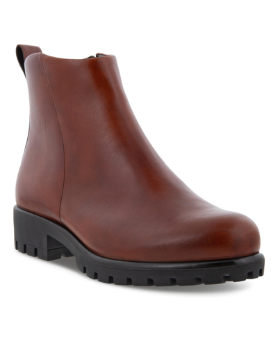 Shop Ecco Women's Modtray Ankle Leather Boot In Cognac