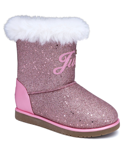 Shop Juicy Couture Little Girls Malibu Cold Weather Slip On Boots In Pink