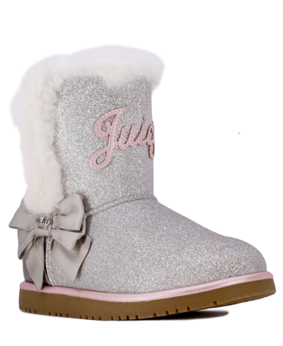 Shop Juicy Couture Little Girls Bishop Cold Weather Boots In Silver