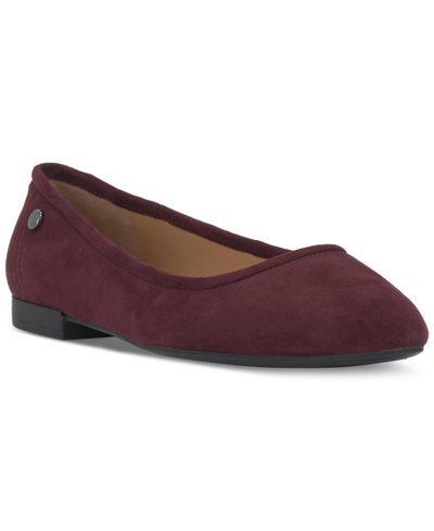 Shop Vince Camuto Women's Minndy Slip-on Ballet Flats In Petit Sirah Suede