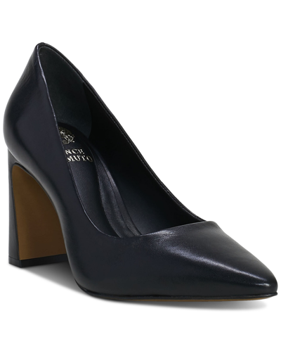 Shop Vince Camuto Women's Dalmanara Pointed-toe Pumps In Black Leather