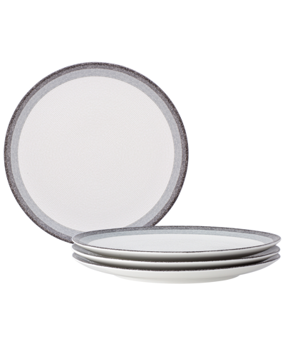 Noritake Colorscapes Layers Coupe Dinner Plate Set/4, 11" In Charcoal