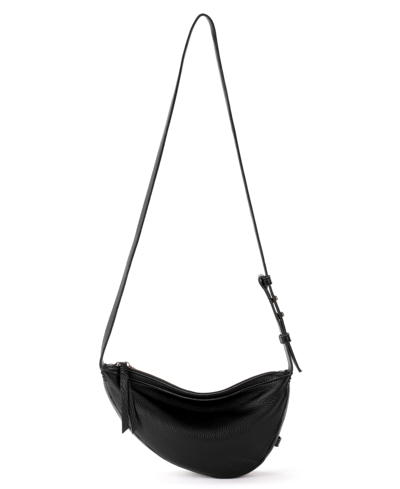 Shop The Sak Tess Sling Leather Crossbody In Black Leather