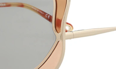Chloé 60mm Oversize Round Sunglasses In Gold Grey