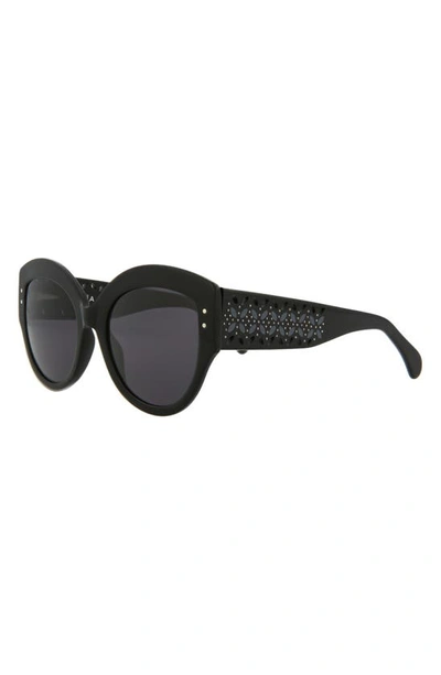 Shop Alaïa 53mm Aliaia Cat Eye Sunglasses In Black Grey