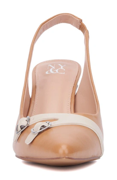Shop New York And Company Sutton Slingback Pump In Natural