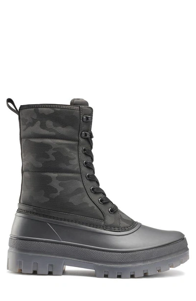 Karl Lagerfeld Water Resistant Camo Boot In Black