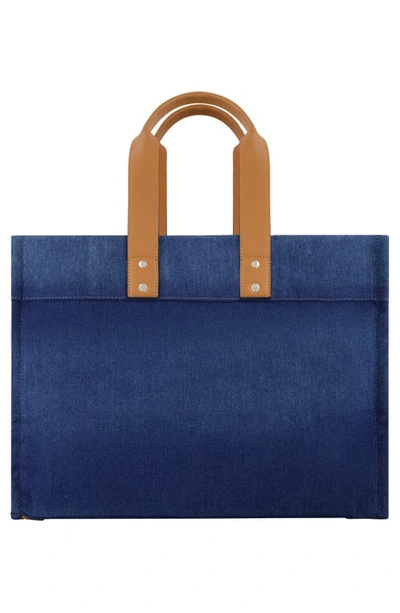 True Religion Brand Jeans Large Denim Tote Bag In Navy