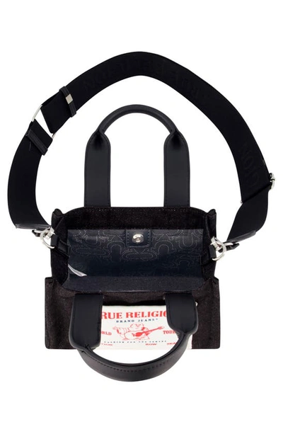 True Religion Brand Jeans Mini Denim Tote Bag In Black