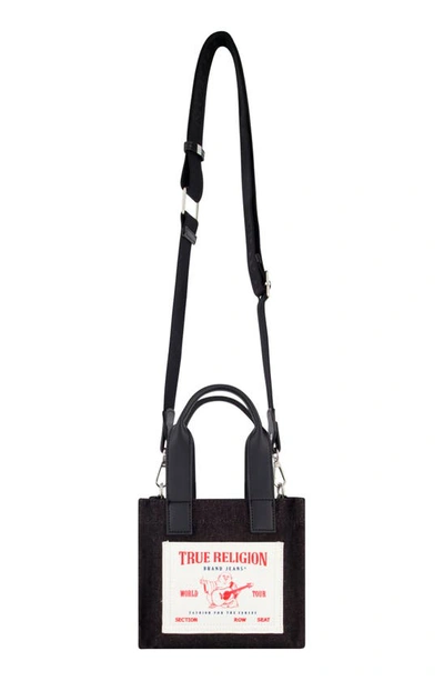 True Religion Brand Jeans Mini Denim Tote Bag In Black