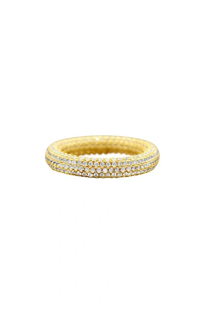 Adornia Crystal Eternity Rounded Band Ring Gold In Gold
