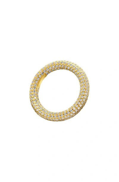 Adornia Crystal Eternity Rounded Band Ring Gold In Gold