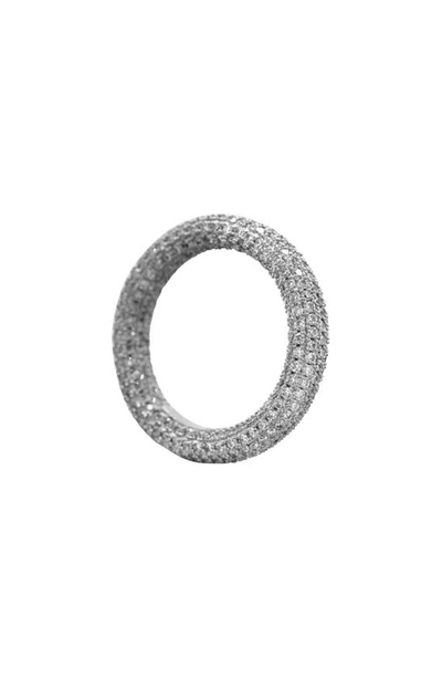Shop Adornia Cz Eternity Band Ring In Silver