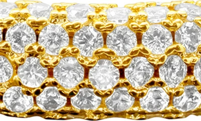 Adornia Crystal Eternity Rounded Band Ring Gold In Gold