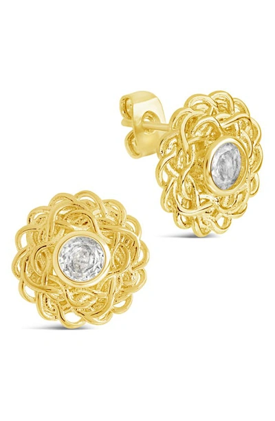 Shop Sterling Forever Lanira Cz Stud Earrings In Gold