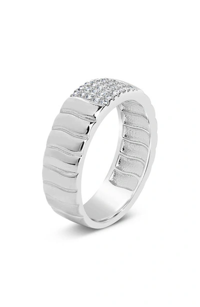 Sterling Forever Riley Pavé Cz Ring In Silver