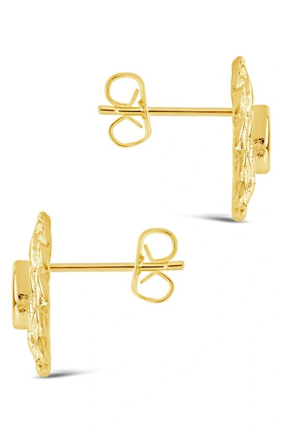 Sterling Forever Cubic Zirconia Lanira Stud Earrings In Gold