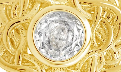 Sterling Forever Cubic Zirconia Lanira Stud Earrings In Gold