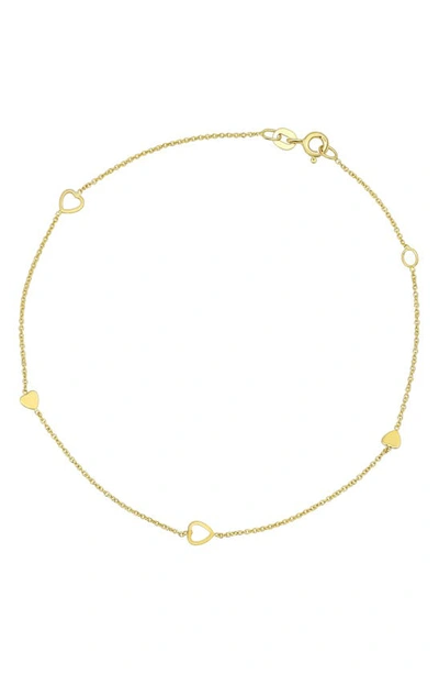 Shop Candela Jewelry Heart Anklet In Gold