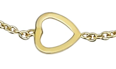 Shop Candela Jewelry Heart Anklet In Gold
