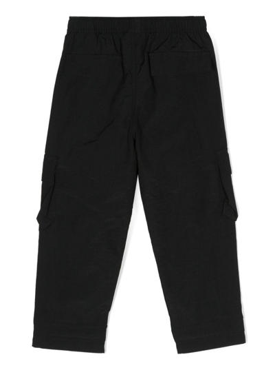 Shop Marcelo Burlon County Of Milan Logo-patch Cargo Trousers In Black