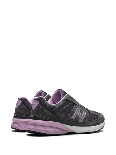 New Balance 990v5 "miusa Lead Dark Violet Glow" Sneakers In Grey