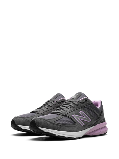New Balance 990v5 "miusa Lead Dark Violet Glow" Sneakers In Grey