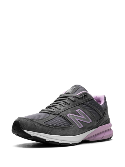 New Balance 990v5 "miusa Lead Dark Violet Glow" Sneakers In Grey