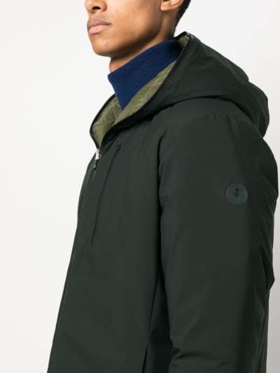 Save The Duck Ezra Hooded Puffer Jacket In Green