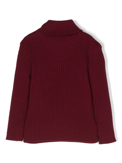 Shop Gucci Interlocking G Ribbed-knit Jumper In Rot