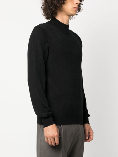 Shop Tagliatore Lionel High-neck Wool Jumper In Black