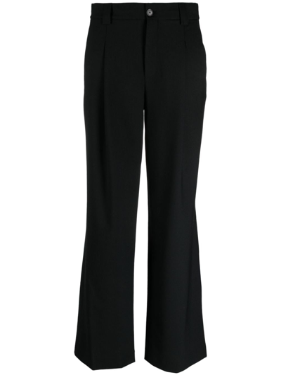 Shop Closed High-waisted Flared Trousers In Black