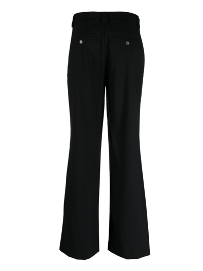 Closed Flared Mid-rise Trousers In Black