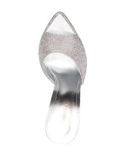 Le Silla Nina 170mm Platform Sandals In Silver