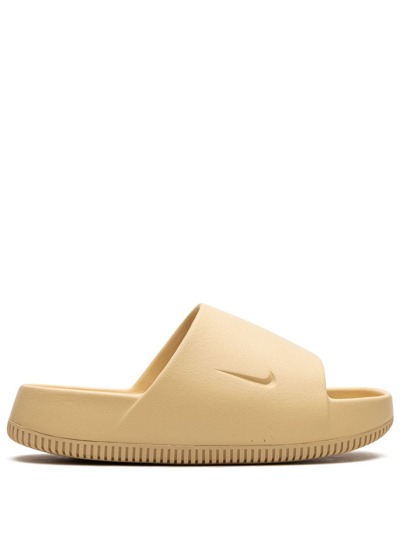 Shop Nike Calm "sesame" Slides In Neutrals