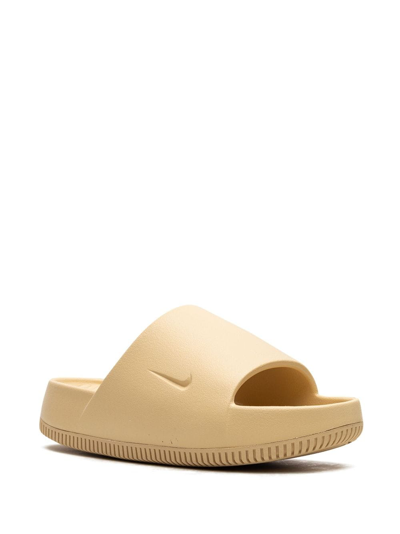 Shop Nike Calm "sesame" Slides In Neutrals