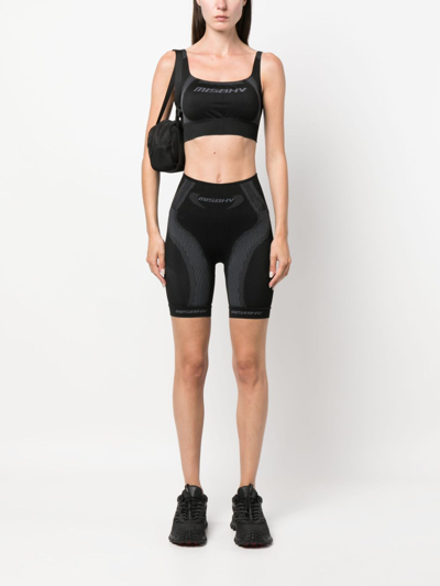 Shop Misbhv Logo Intarsia-knit Cycling Shorts In Black